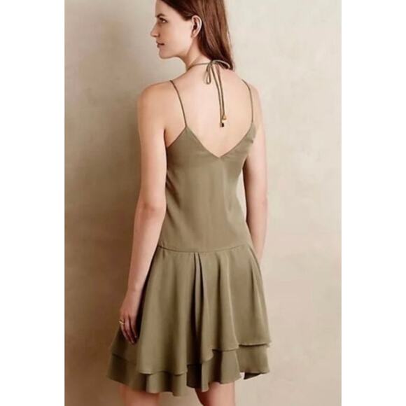Anthropologie Hunter Bell New York Tencel Ruffle Taleri dress - size Large - OF - Picture 2 of 12